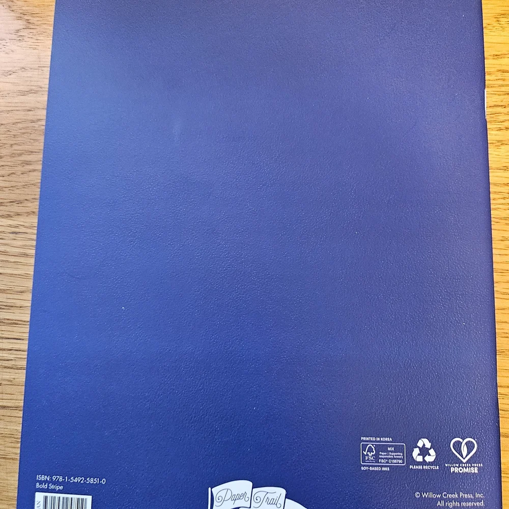 2026 Blue Planner with Rainbow Stripes - Daily Home Office Planner